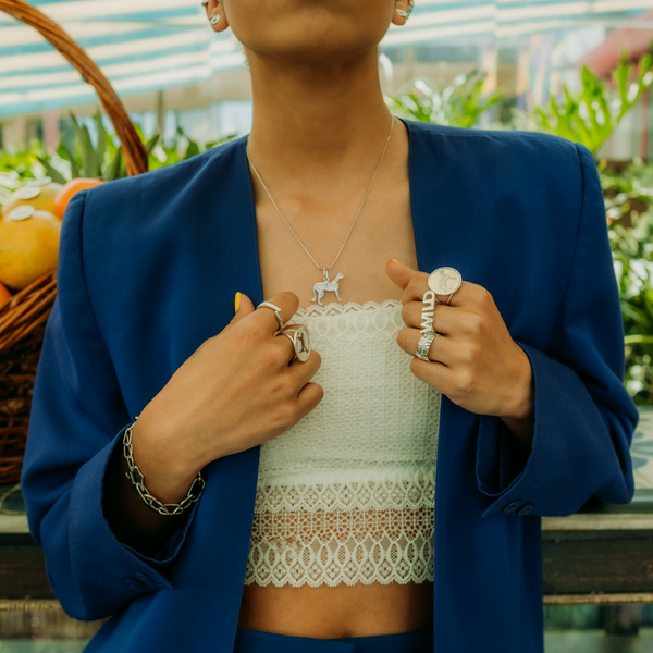 Sterling silver jaguar chain