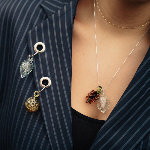 Upcycled Blazer (with fruity charms)