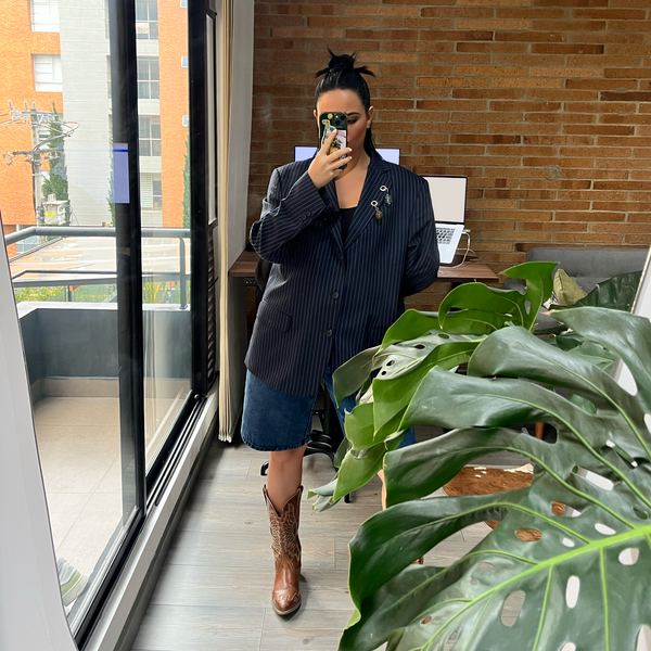 Upcycled Blazer (with fruity charms)